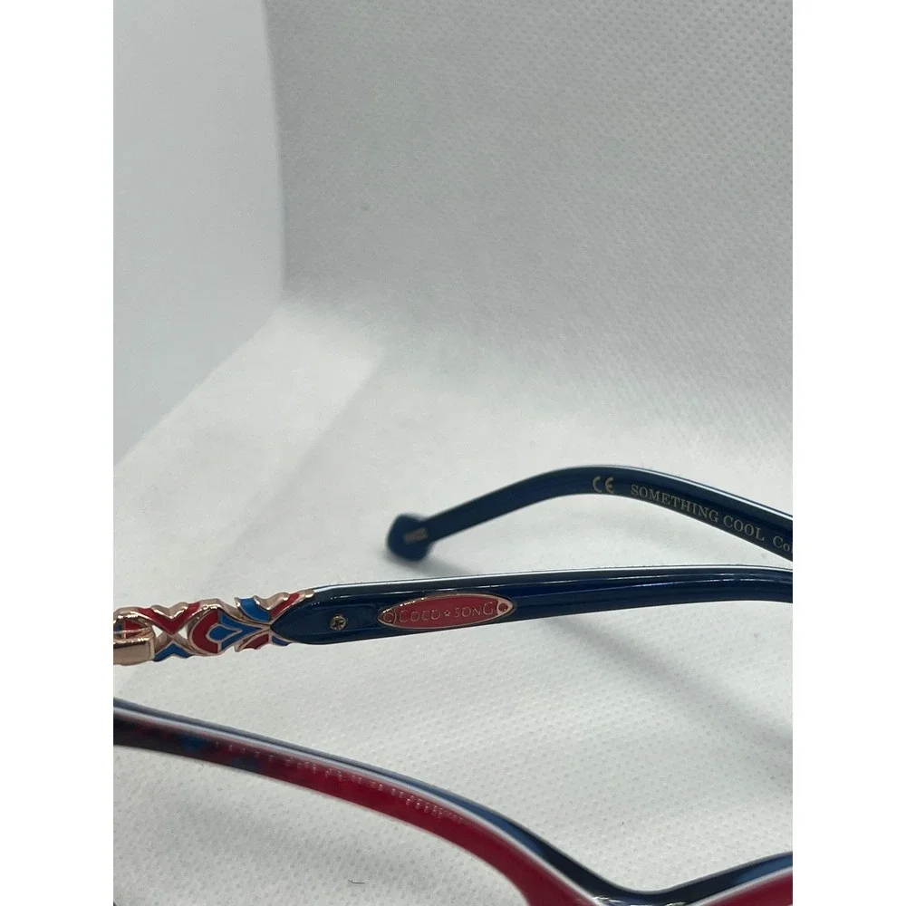 Coco Song Something Cool‎ CV255 Red Blue Cat Eye Eyeglass Frames 53-18-135